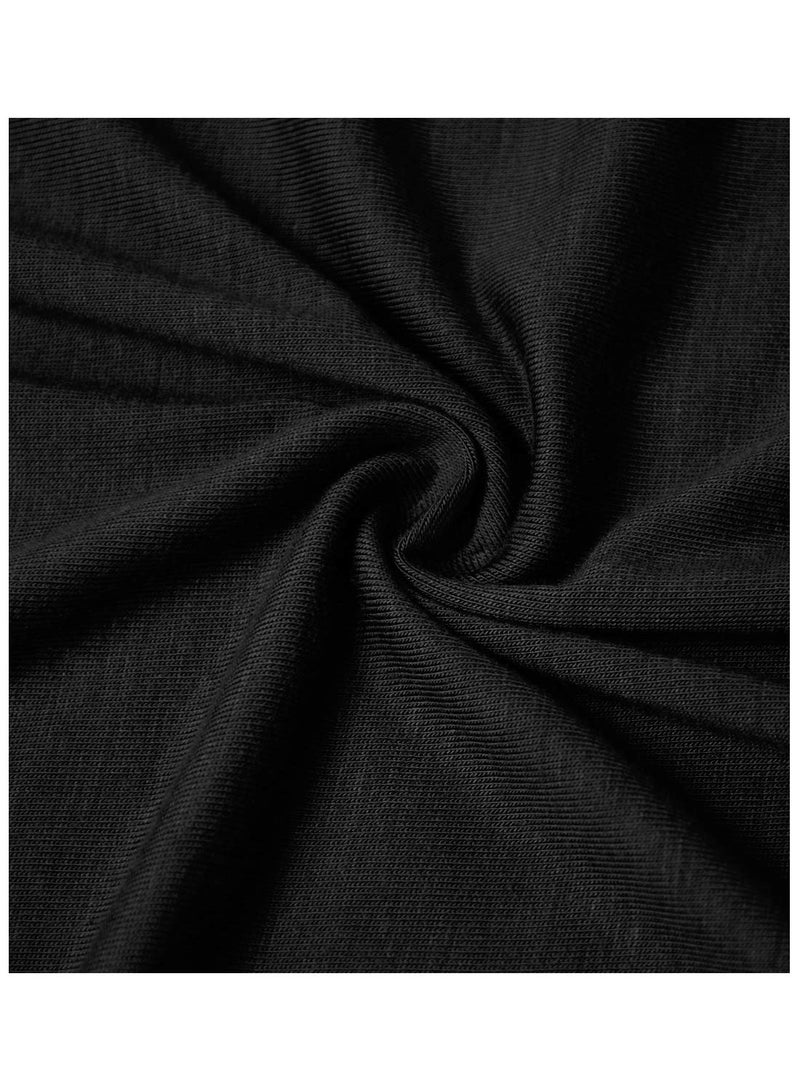 Mokayee م jumpsuit قصير صيفي أسود للنساء مع أكمام قصيرة وياقة دائرية مع رباط أمامي جذاب و جيوب S - Image 5